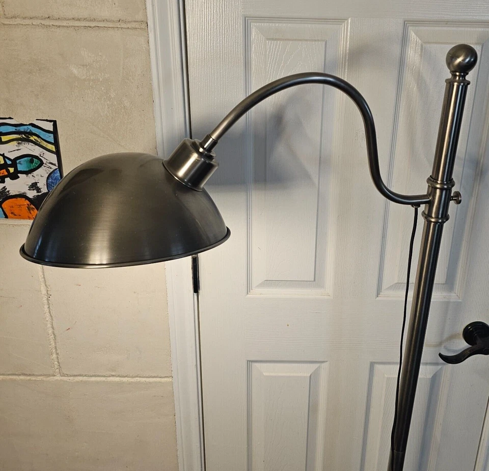 Pottery Barn 67" Adjustable Floor Lamp Brushed Nickel - Image 2 of 4