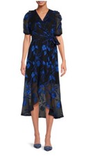 Floral Wrap Midi Dress