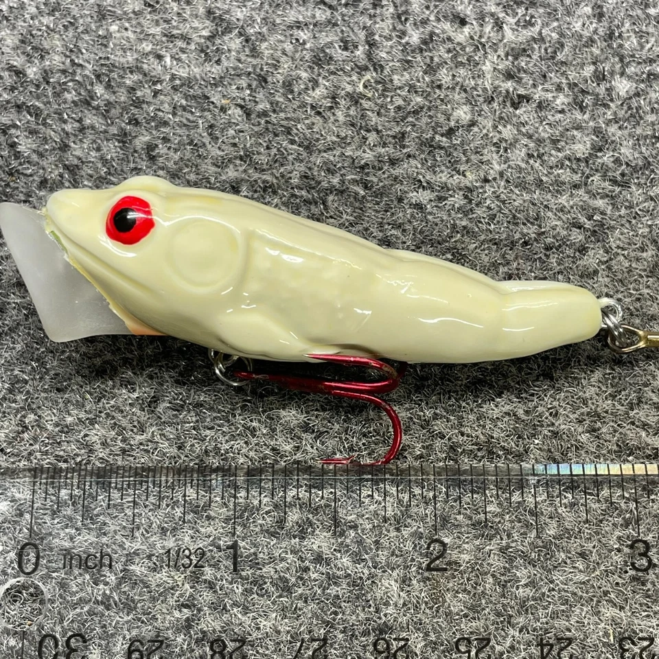 Kopper LIVETARGET Frog 75 Topwater Popper Lure 3" 1/2oz - Custom Painted Bone - Image 4 of 4