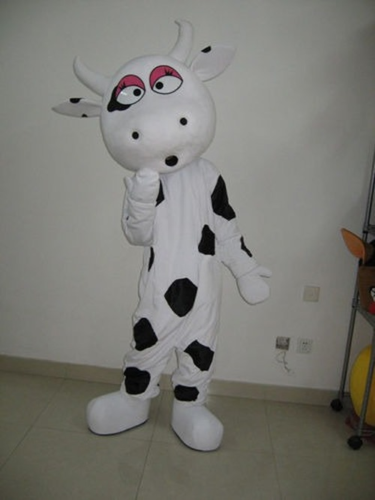 Costume de mascotte de vache en pointillés adulte fête robe de fantaisie tenues de cosplay Noël - Photo 1/5