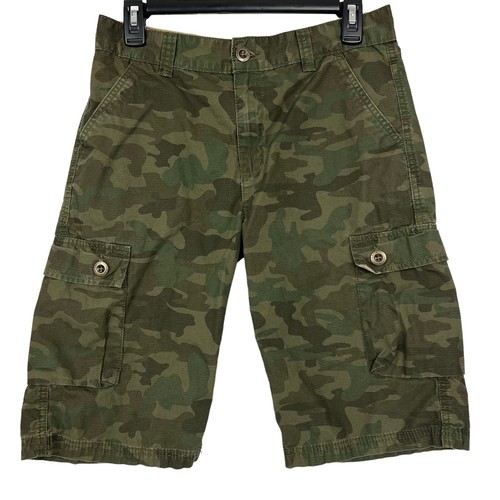 LEVI’S Strauss Boy’s Cargo Shorts Sz 18 Reg Camouflage Color Print Cargo Pockets