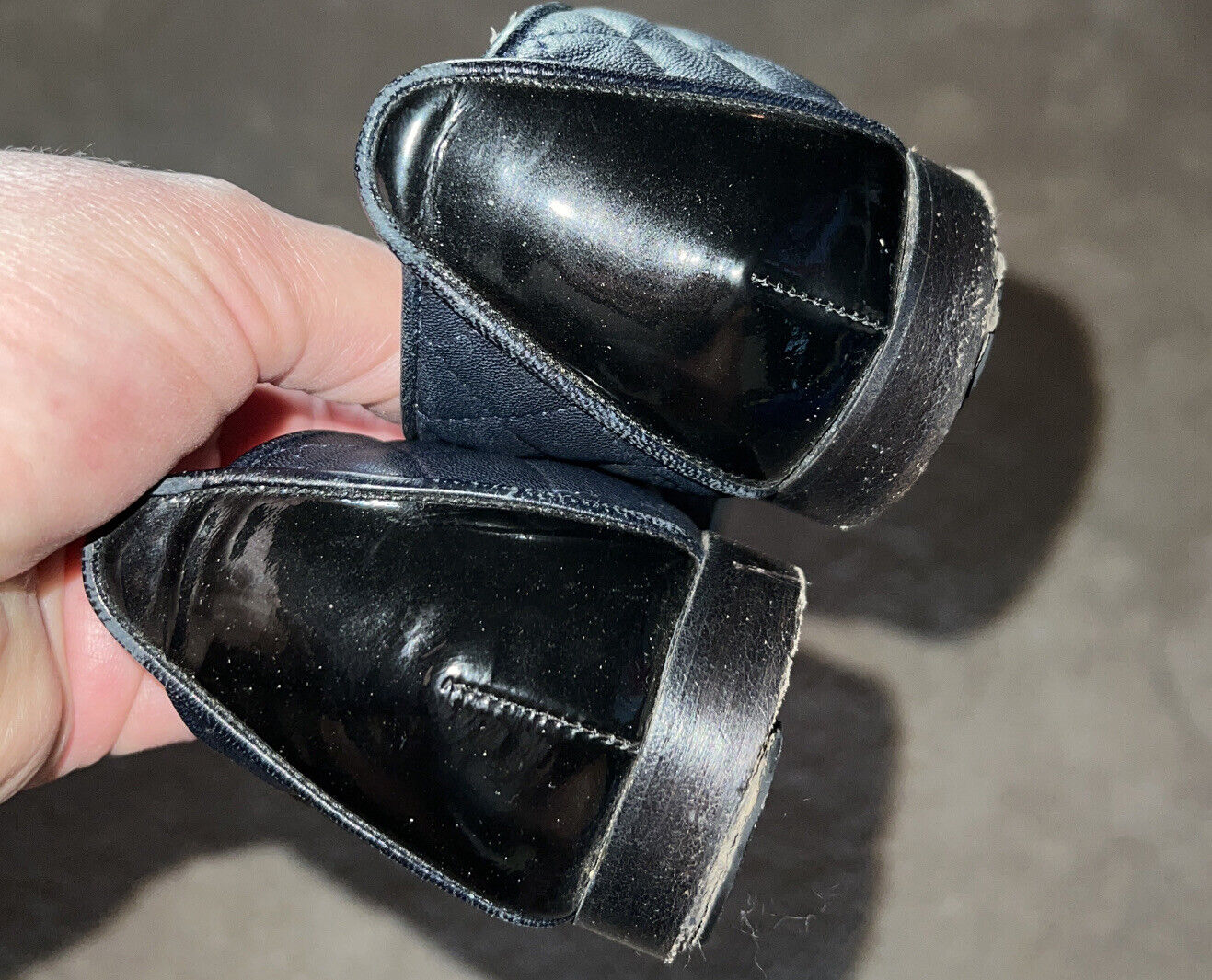 Manolo blahnik 39 1/2 black Patent Leather toe qu… - image 4