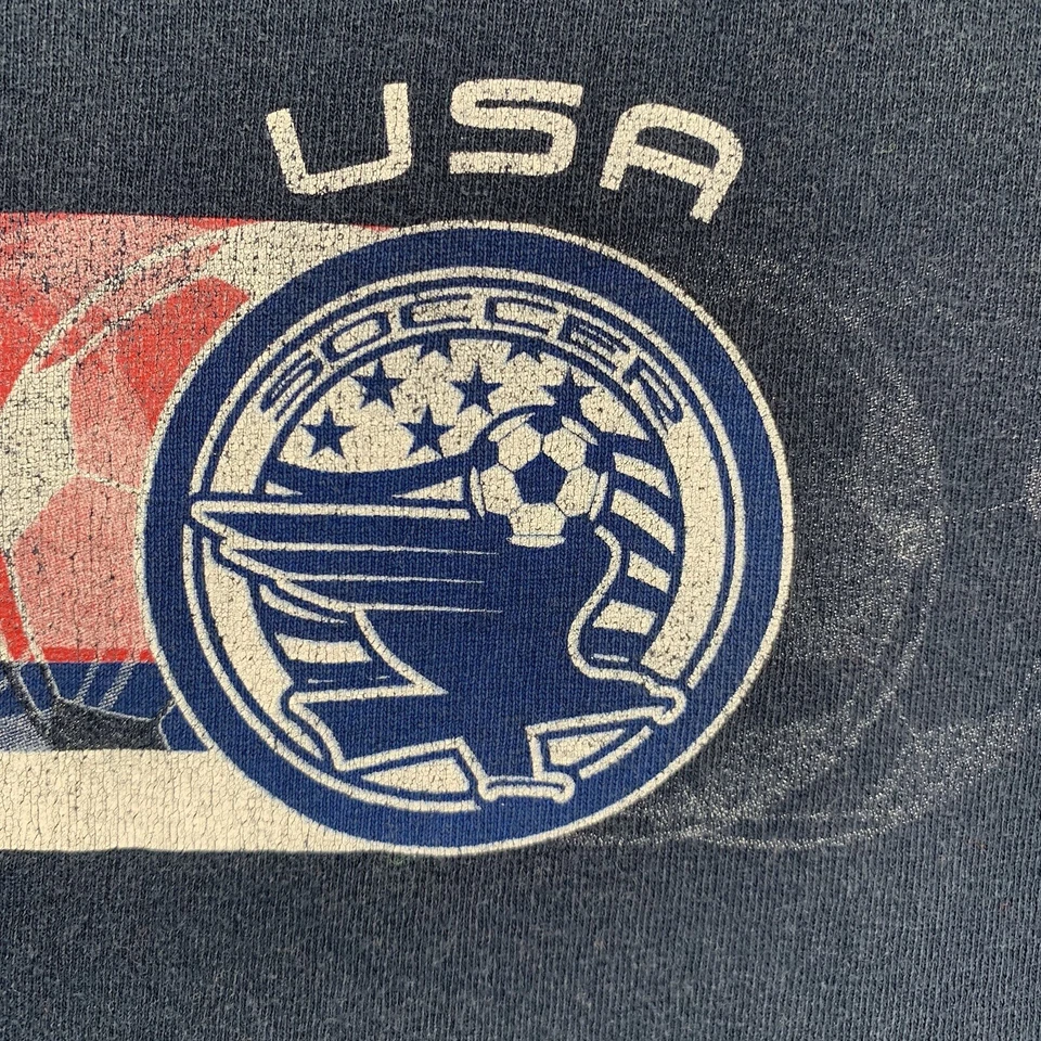 Camiseta de fútbol de Estados Unidos descolorida azul marino para hombre talla XL BOXY fit Foto 4 de 4