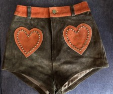 Understated Leather Suede Sweetheart Of The Rodeo Short Shorts XS-Festivals