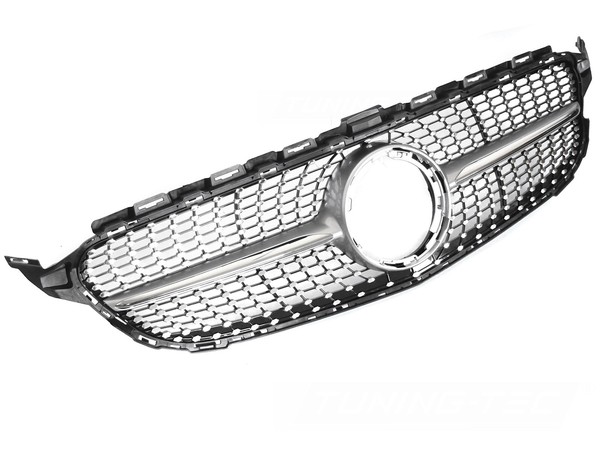Diamond KüHlergrill Silber Chrom FüR Mercedes C-Klasse W205 S205 C205 A205 2018--image
