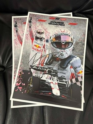 Max Verstappen signed great poster 2025 Japanese GP Winner Proof