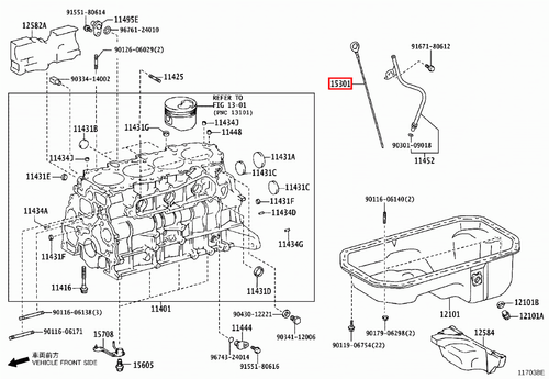 Genuine Prado KZJ95 KZJ90 KZJ120 1KZ Engine Oil Level Dipstick - Picture 16 of 20