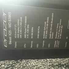 Gaming-Laptop   Medion LaptopERAZER Beast X25, AMD Ryzen 9, NVidia RTX 3080