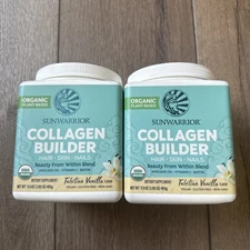 SunWarrior Organic Collagen Builder Powder, Tahitian Vanilla Flavor 2 packs.