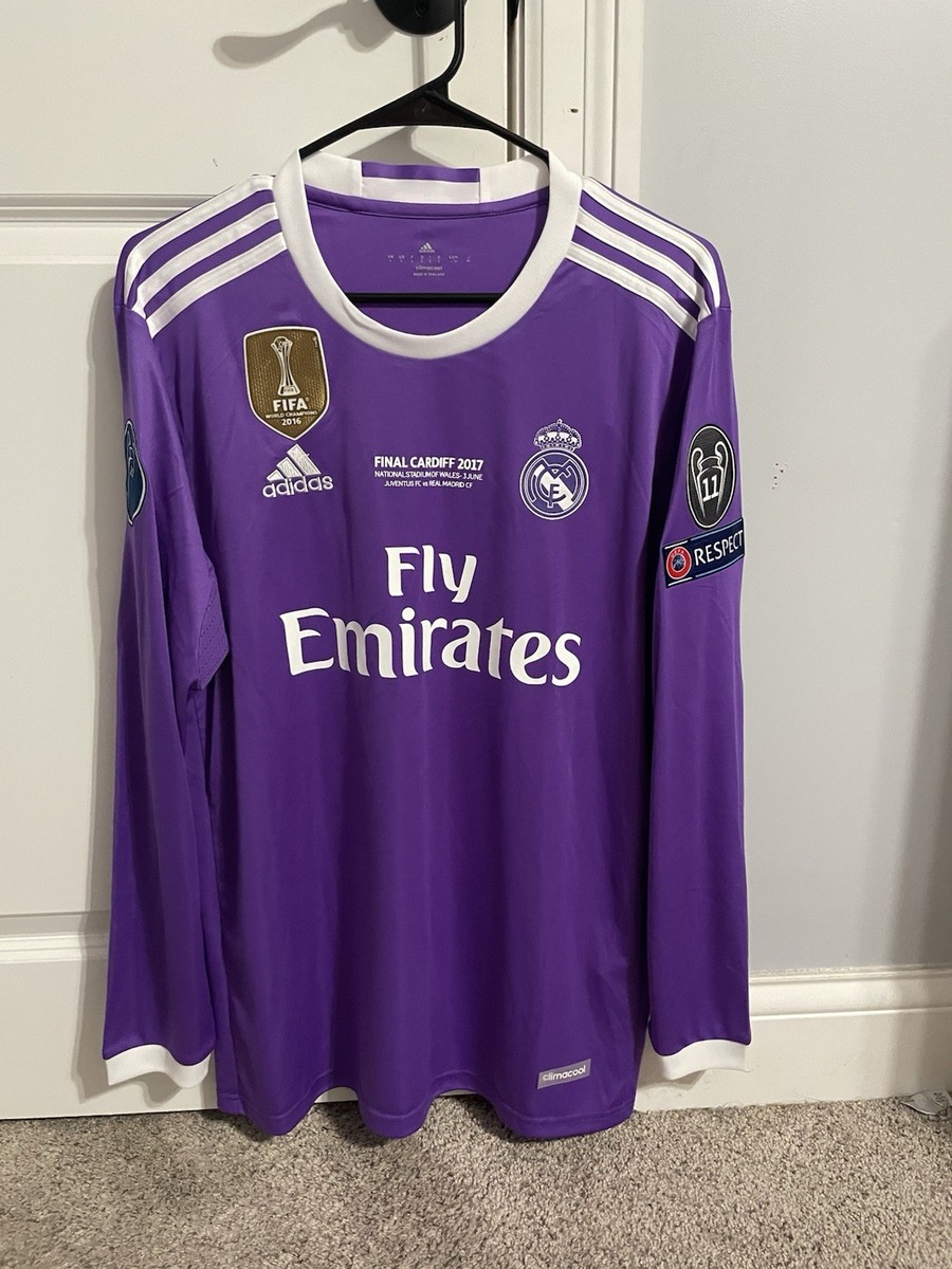 Real Madrid 2016-2017 UEFA Long Sleeve Purple Jersey Shirt