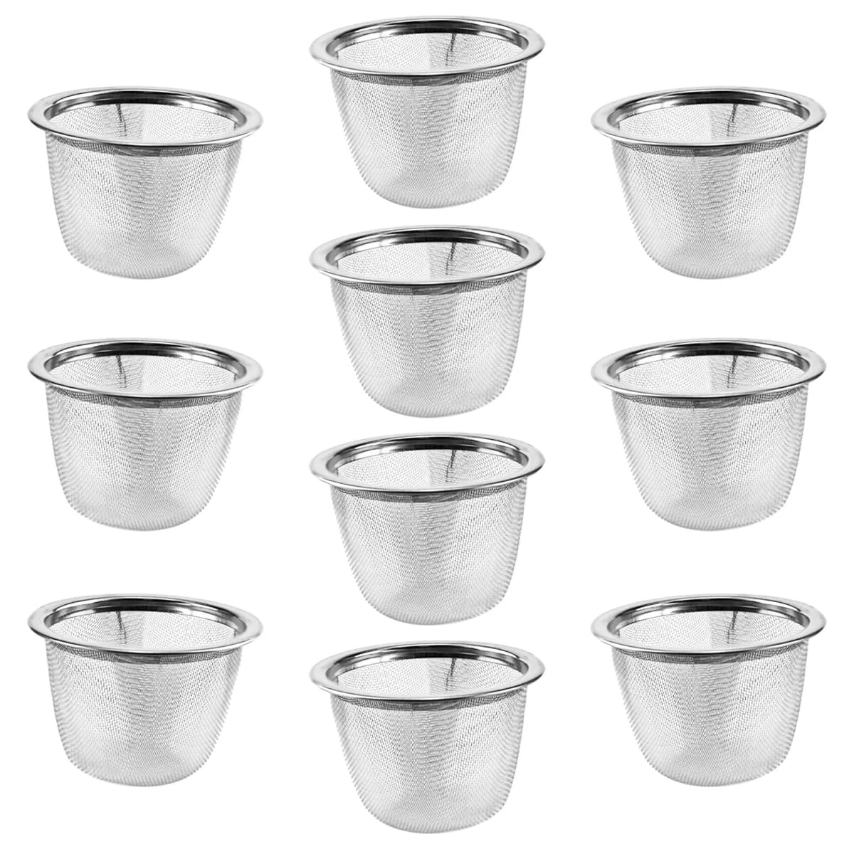 10 Pcs Stainless Steel Tea Filter, 304 Metal Teapot Strainer Accessories for ...
