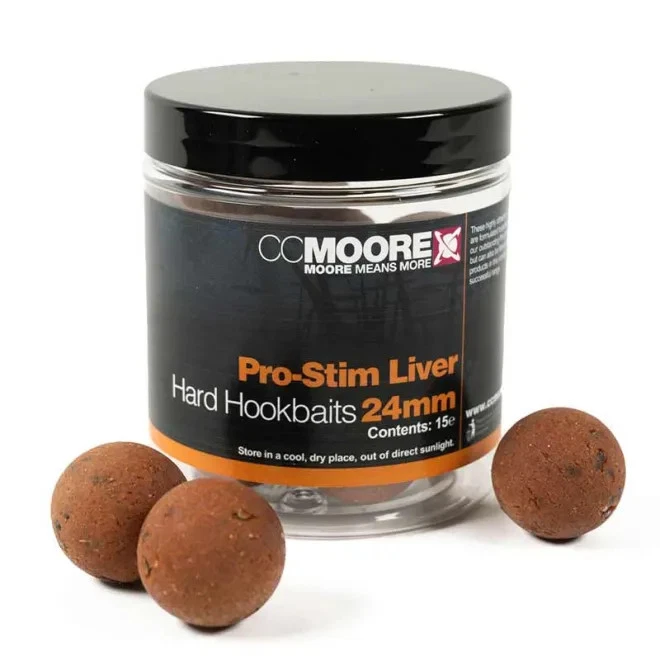 CCMOORE Pro-Stim Liver Hard Hookbaits 24mm Hakenköder Harter Köder Angelköder DA - Bild 1 von 1