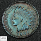 1901 Indian Head Copper Cent 1C (TONED!!!)