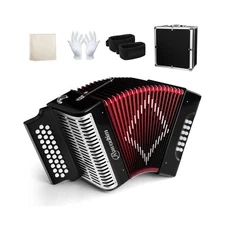 Accordion - 31 Key Diatonic, 12 Bass Buttons (G/C/F Tuning), Push-Pull Isocho...