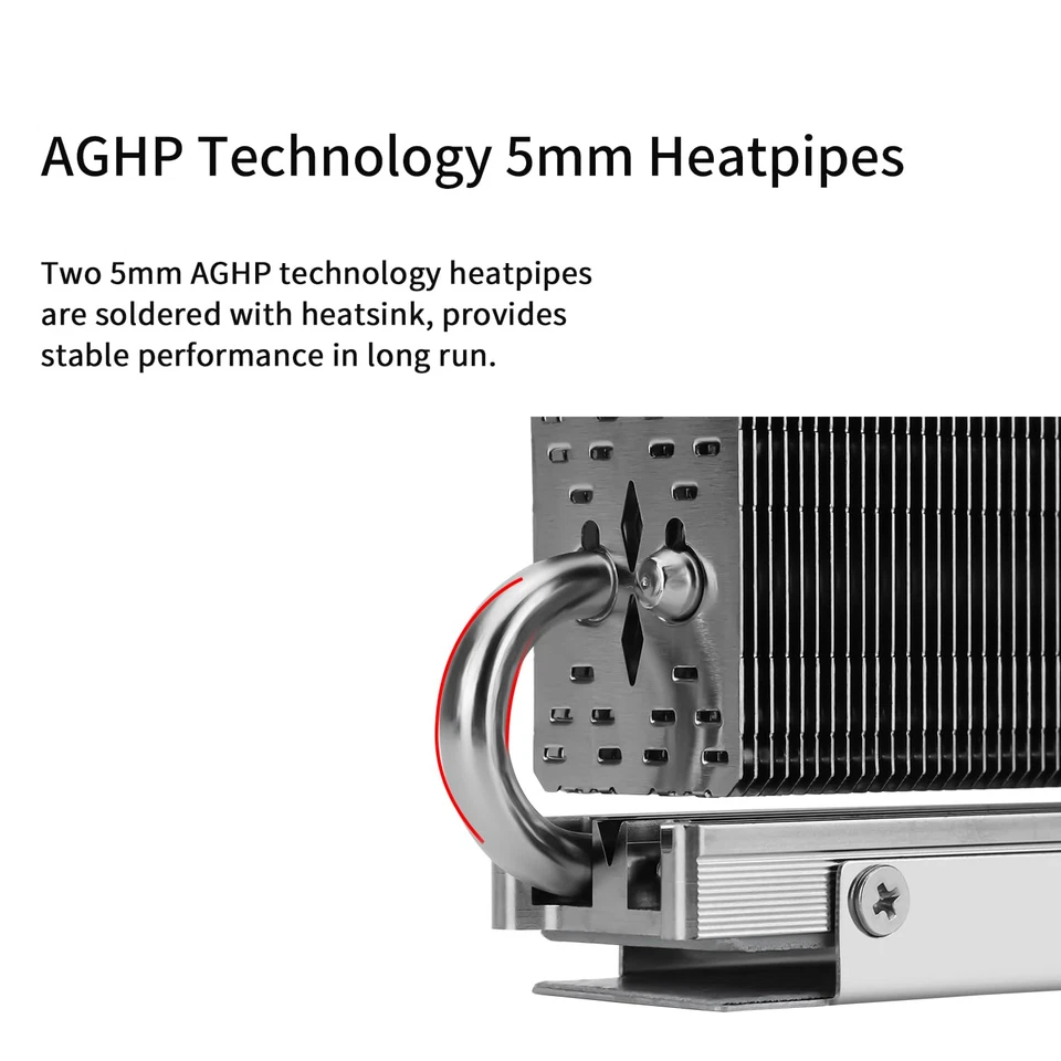 Dissipador de calor Thermalright HR10 2280 SSD resfriamento, dissipador de calor dupla face, heatpip 4×5Mm - Imagem 2 de 4