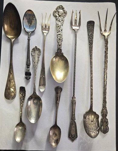 Lot Antique Coin Silver Sterling French 950 Flatware Scrap or Not 228 grams