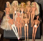 Lot Of 9 80's - 90’s Vintage Mattel Barbie Dolls