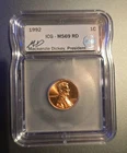 1992-P Lincoln Memorial Cent — photo from another recent sale