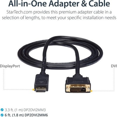 StarTech.com 1,8 m DisplayPort auf DVI-Kabel DisplayPort zu DVI Kabel DP2DVI2MM6