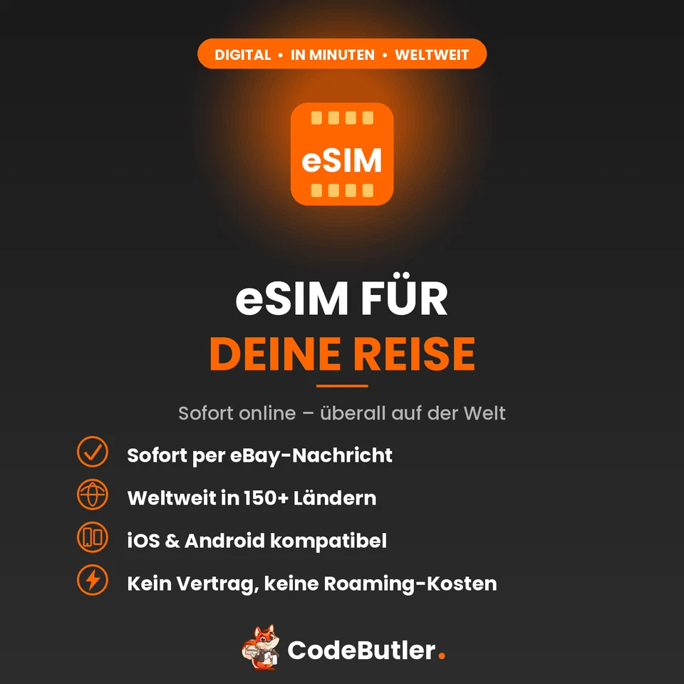 eSIM Europa Prepaid SIM Karte 1-50GB 4G 5G LTE 32 Länder Reise QR Sofort Versand - Bild 2 von 4