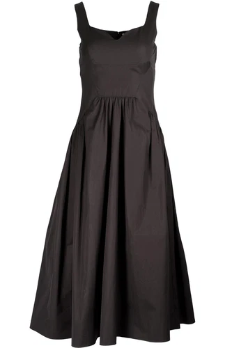 ALEXANDER MCQUEEN ABITO MIDI COTONE NERO IT 38 UK 6