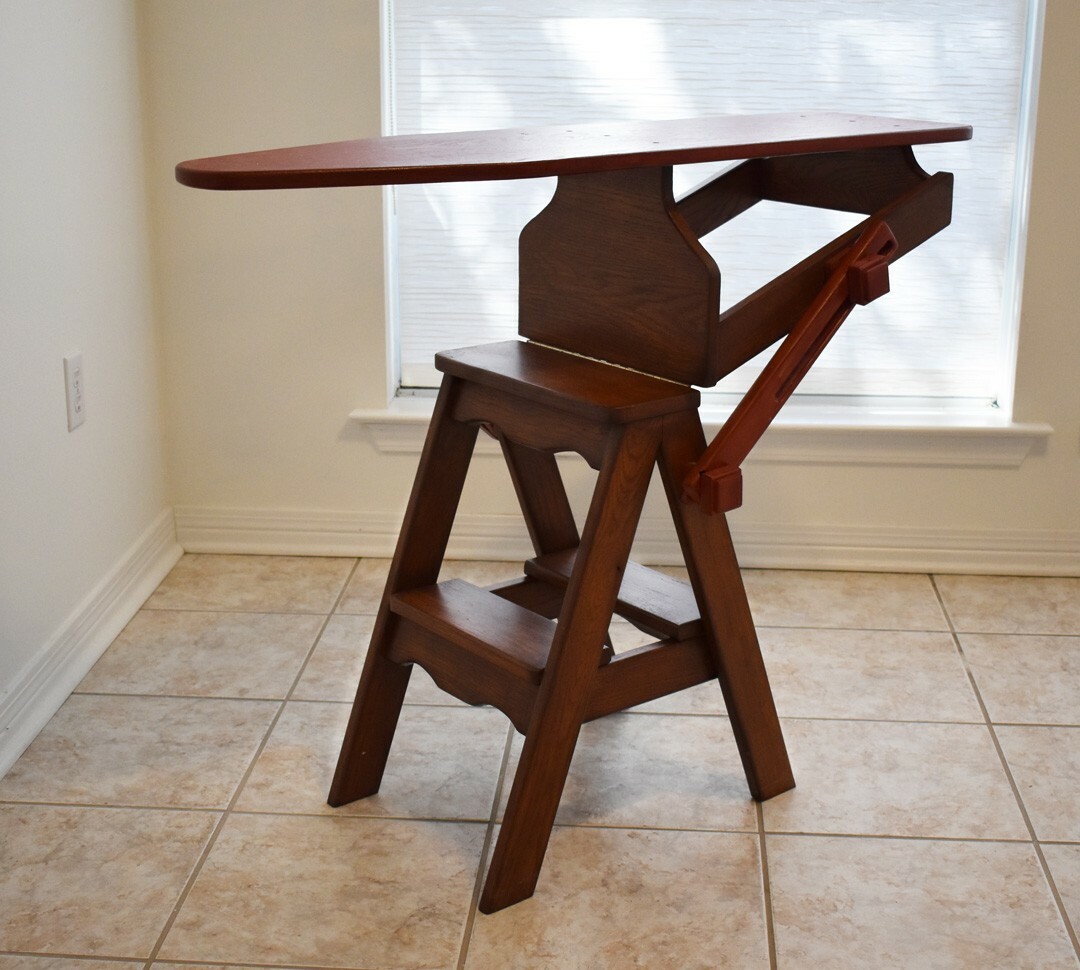 Antique ironing board, chair and ladder eBay
