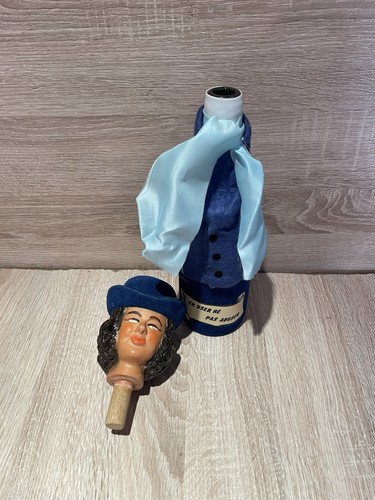 1960s Charchter Wine Bottle Decanter Novelty Lady Breweriana Ornament Kitch (1 - Picture 9 of 13