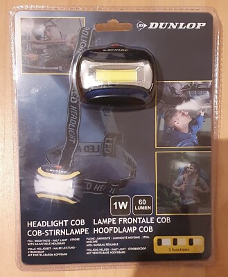 * DUNLOP LED-Stirnlampe COB - Headlight COB - 1W, 60 Lumen