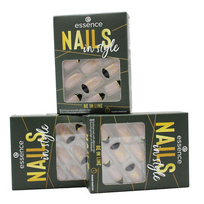 3x Essence Nails in Style Nail Art  12 Be in Line  Selbstklebend - NEU OVP