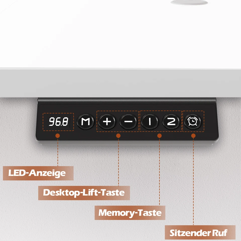 Gunji Höhenverstellbarer Schreibtisch Elektrischer mit Tischplatte mit Memory - Bild 2 von 4