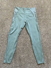 Nike Women s One Luxe Icon Clash Mid Rise 7/8 Leggings Green Size Med DD5384 010