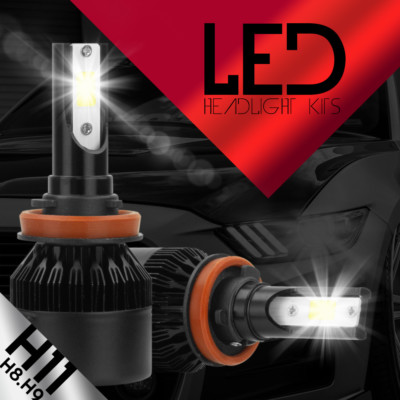H11 LED Headlight 6000K White 1500W 225000LM Conversion Kit Low Beam High Power