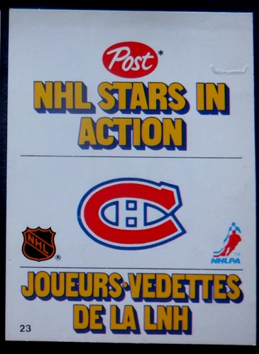 Post NHL Stars in Action stand-up #23 1981 -82, Mario Tremblay - Canadiens