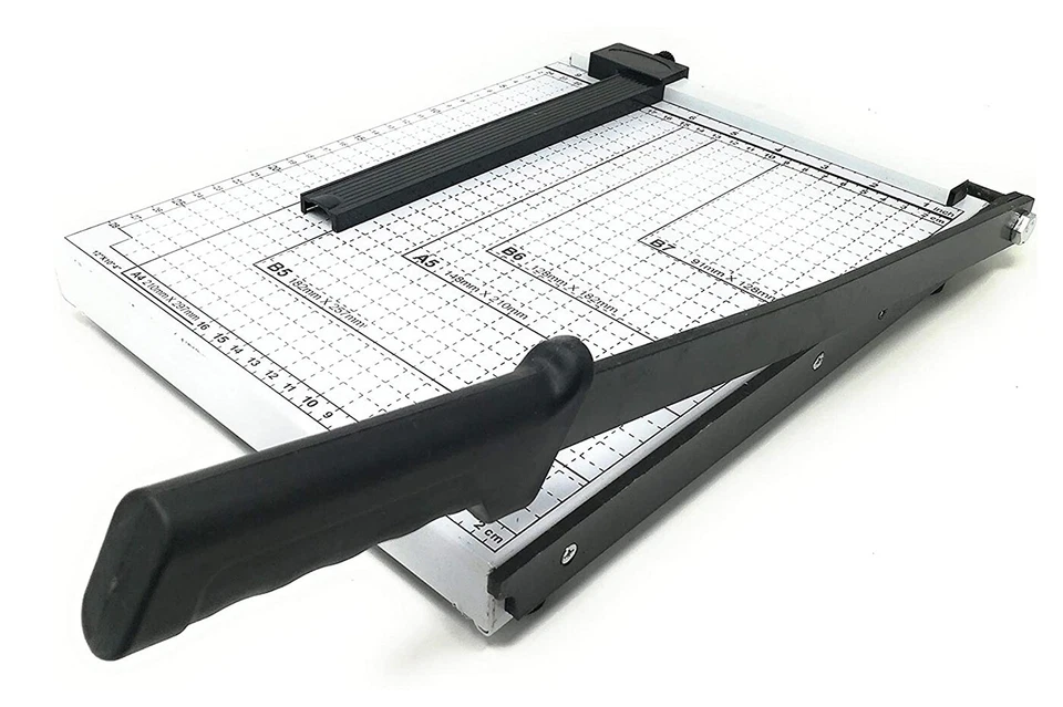 Taglierina A Ghigliottina Per Carta Tagliacarta A4 A Leva Con Pressino Ufficio