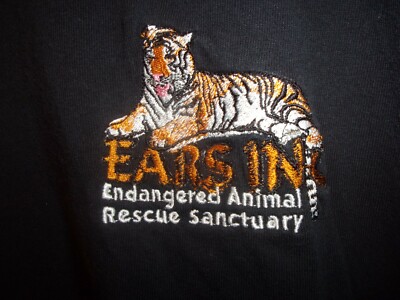 EARS INC endangered Animal Rescue Sanctuary black 2XL t shirt
