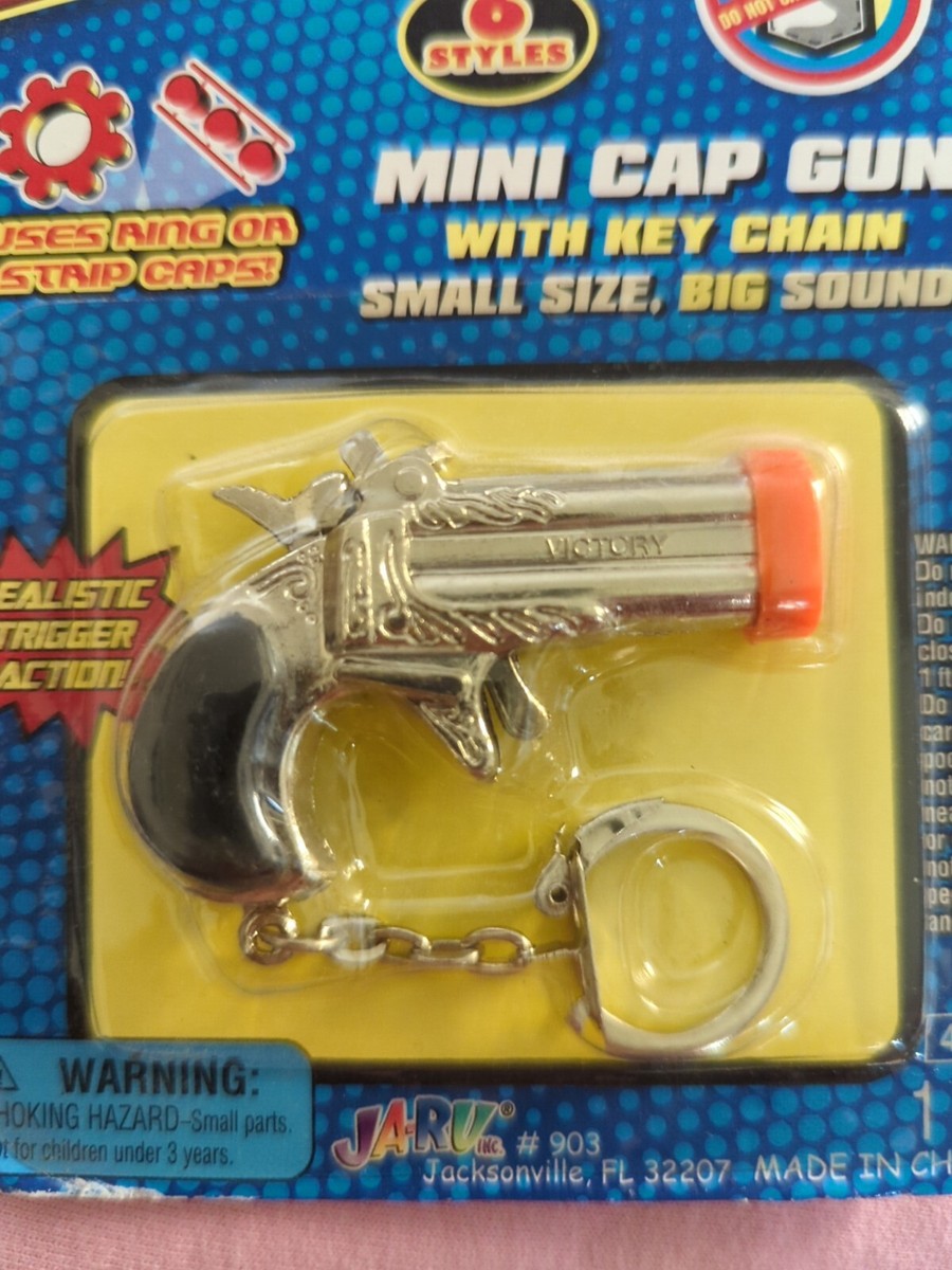 Super Bang Mighty Midget Mini Cap Gun Keychain Die Cast Metal