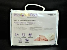 Little Ones Pad Pack N Play Crib Mattress Cover Protector White
