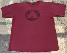 Vintage 2000's AIRWALK Skateboarding Shirt RED LARGE Made in USA Single Stitch