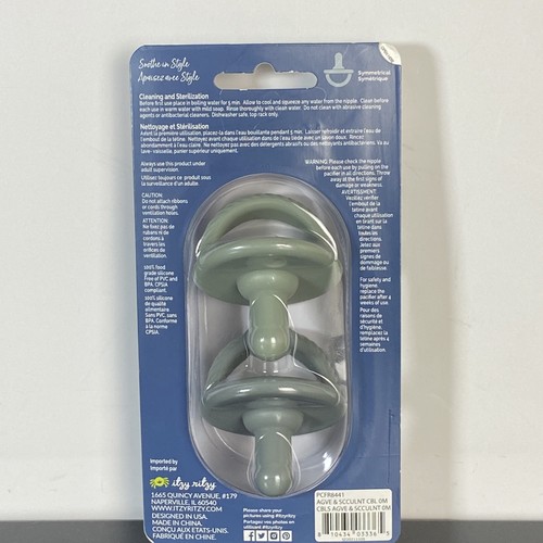 Itzy Ritzy 2er-Pack. Sweetie Schnuller geflochtener Schnuller Set 0m+ symmetrisch grün grau - Bild 4 von 7