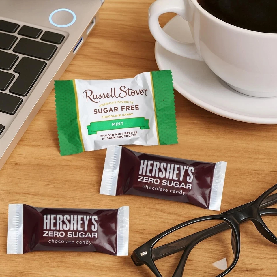 SUGAR FREE MIX PEPPERMINT & MILK CHOCOLATE RUSSELL HERSHEYS CANDY BULK VALUE BAG - Image 3 of 4