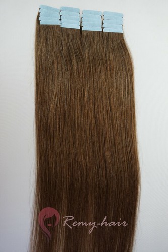 Invisible Tape-in 100% Russian Remy Human Hair Extensions Skin Weft Full 14"-22" - Picture 36 of 136