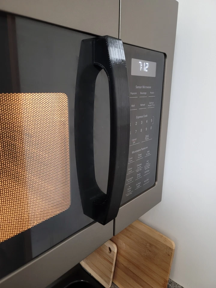 3650W1A075H Mango de repuesto negro para microondas Kenmore Foto 4 de 4