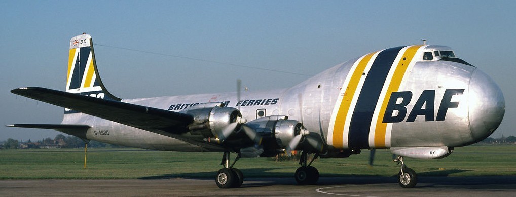 貨物機ＡＴL-98 Nationwide Air (NZ) Aviation Traders ATL-98 Carvair (ZK-NWA
