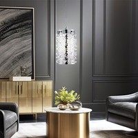 Led Decken Lampe Kristall Pendel Wohn Zimmer Beleuchtung Chrom HäNge Leuchte