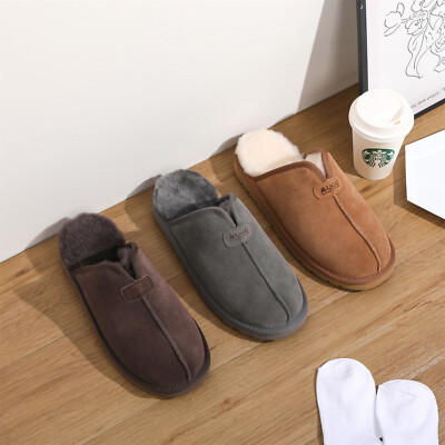 Australian UGG Womens Mens Premium Sheepskin Wool Slippers Classic Suede Scuffs