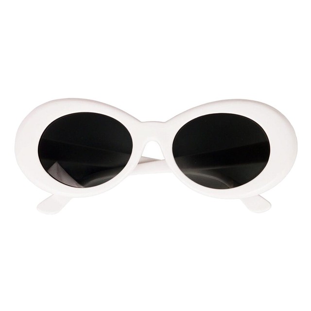 Colorful Oval Kurt Cobain Inspired Mod Round Pop Fashion Sunglasses Red Black for sale online | eBay