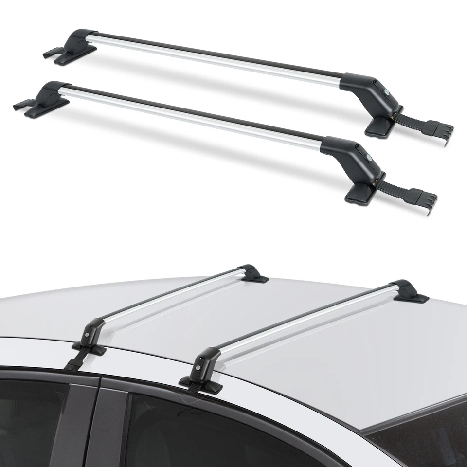 For Audi A3 A4 A5 A6 S3 Top Roof Rack Cross Bar Luggage Cargo Carrier Aluminum - Image 2 of 4