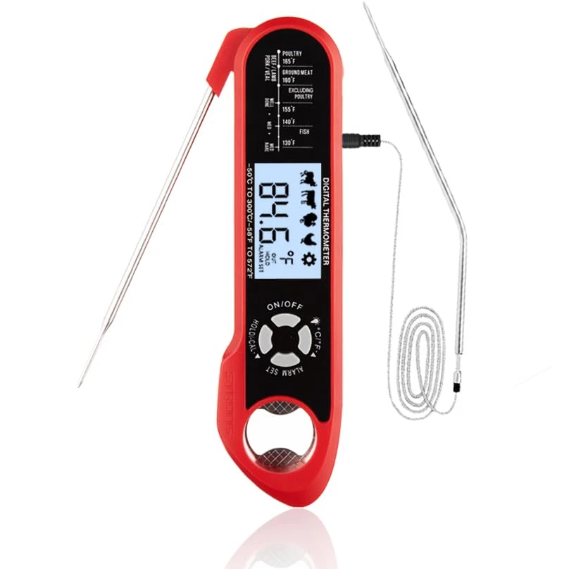 Meat Thermometer, Instant Read Digital Thermometer with 43In Extended Probe and