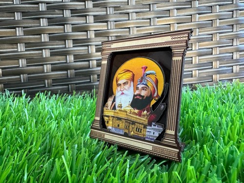 Sikh Wood Ten Guru Nanak Gobind Singh Baba Deep Singh Souvenir Car Dasboard OF24 - Imagen 4 de 34