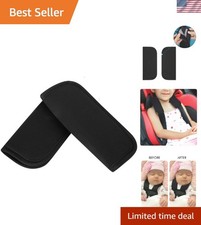 Universal Fit Soft Seat Belt Covers for Baby - Durable  Easy to Clean, Black